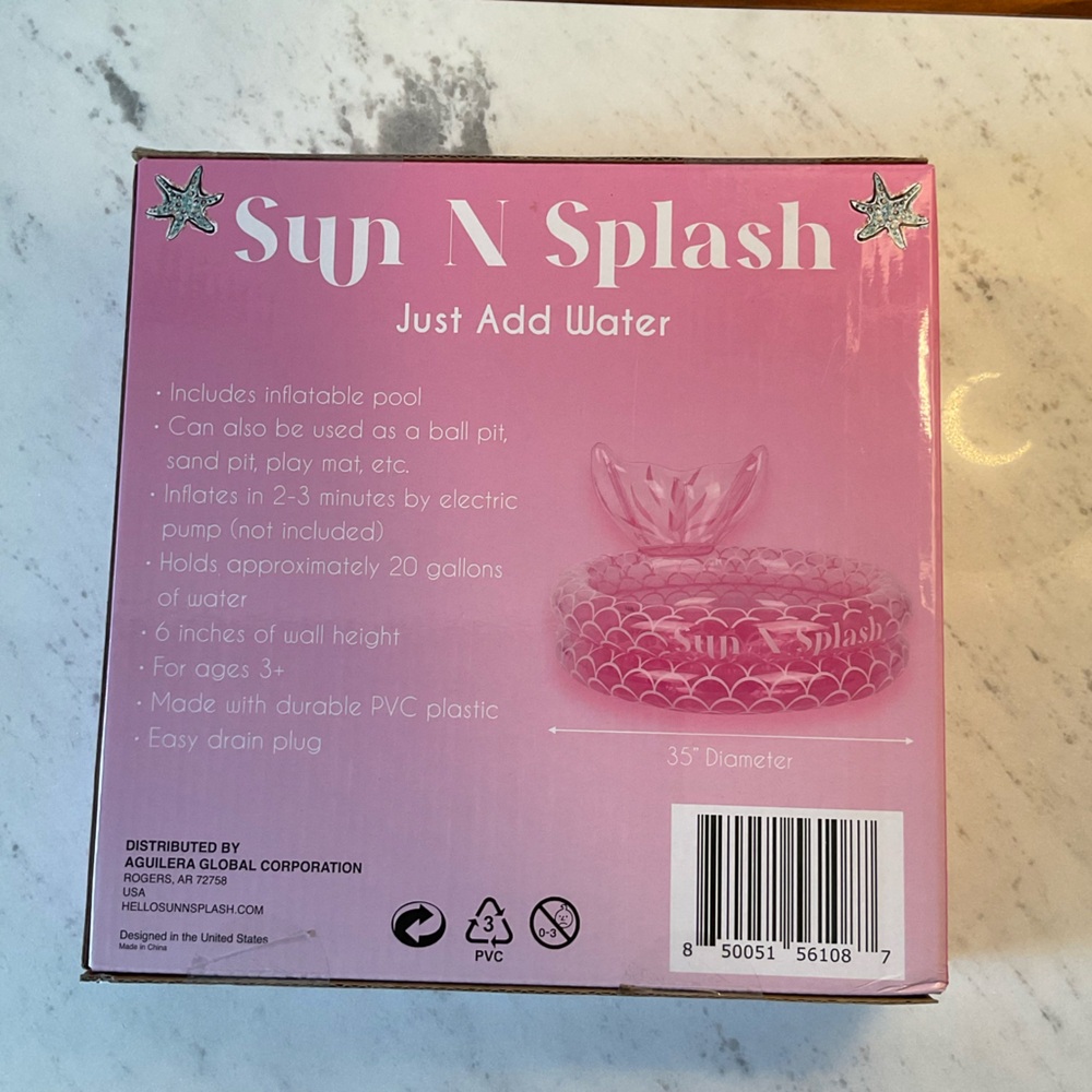 Sun N Splash Inflatable Pool (Pink) - Picture 2 of 2